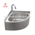 Wall Mounted Corner Stainless Steel Hand Wash Basin